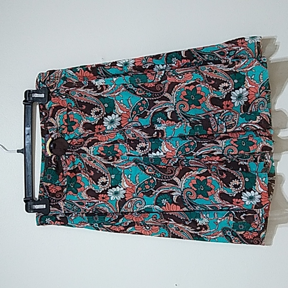 Hot Kiss Vintage Paisley Print Short Skirt